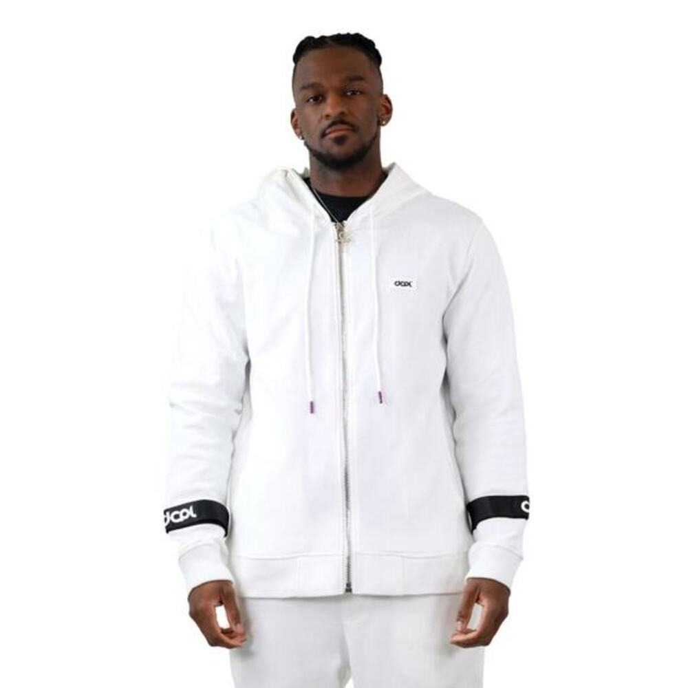DCPL‎ Tech Fleece Velcro Hoodie Zip Up White Streetwear Sweatshirt